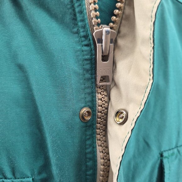 Vintage Woolrich Jacket Mens Green Parka Rain Coat Chore Hooded Large - Picture 8 of 13